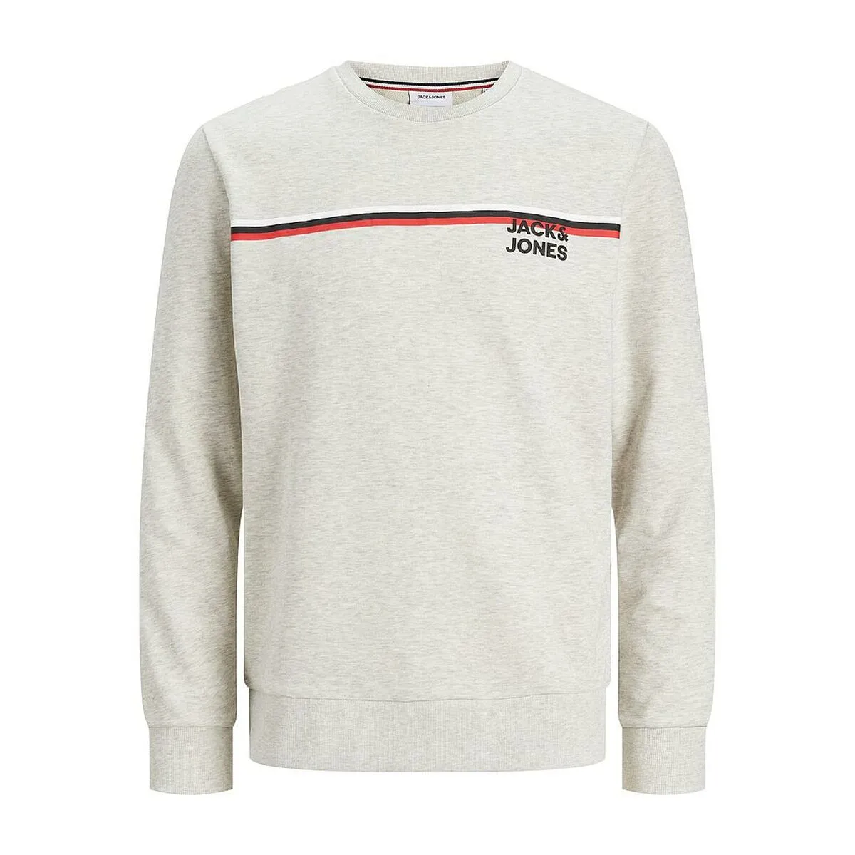 Felpa senza Cappuccio Uomo Jack & Jones  JJATLAS SWEAT CREW NECK 12224602 Bianco