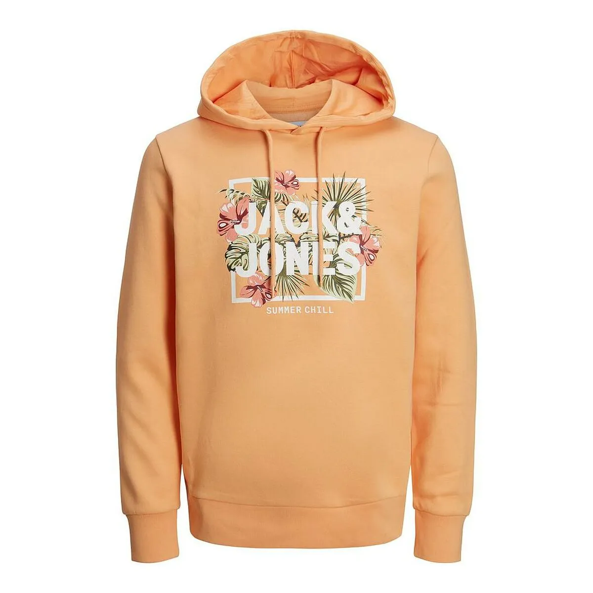 Felpa con Cappuccio Uomo Jack & Jones JJBECS SHAPE SWEAT HOOD 12225417  Arancio