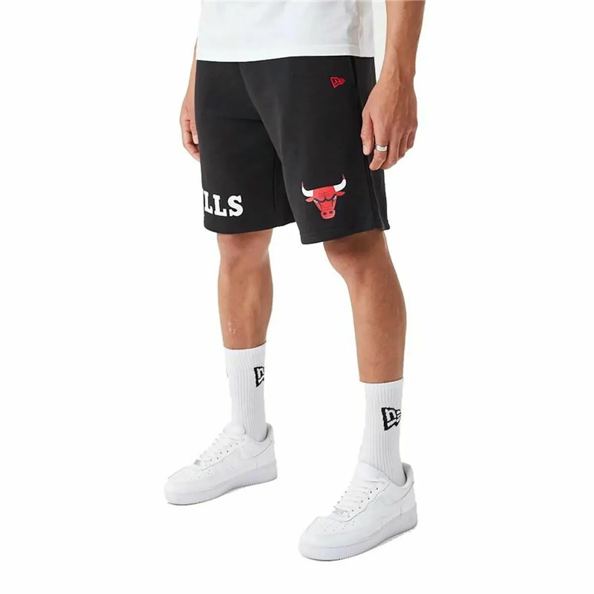 Pantaloni Corti Sportivi da Uomo New Era  NBA Chicago Bulls Nero Uomo