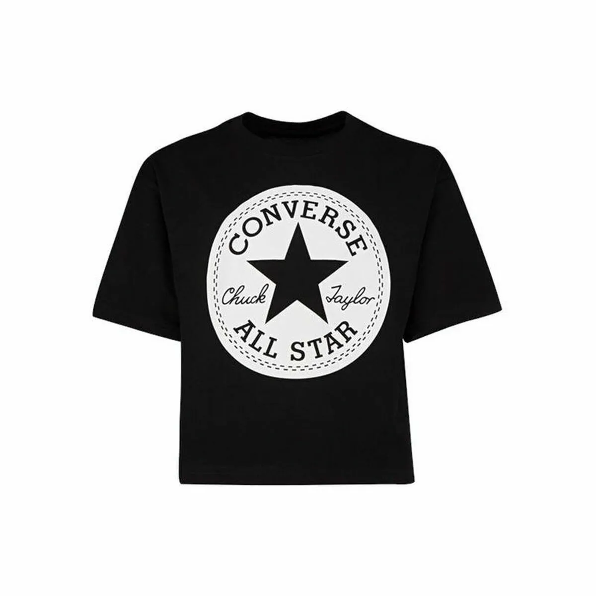 Maglia a Maniche Corte Signature  Converse  Chuck Patch Boxy Nero