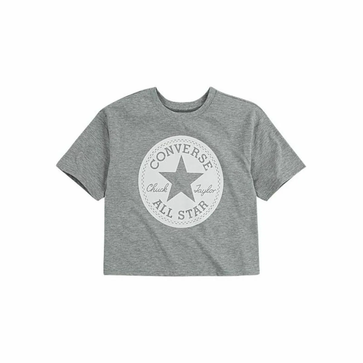 Maglia a Maniche Corte per Bambini Converse  Chuck Patch Boxy Grigio