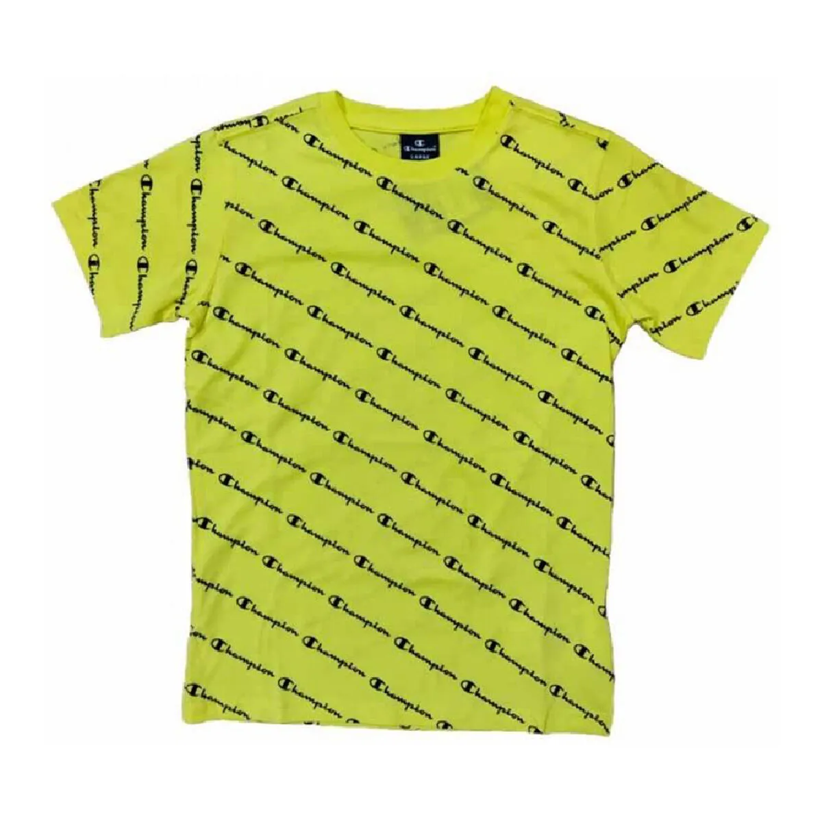 Maglia a Maniche Corte per Bambini Champion Multilogo Giallo