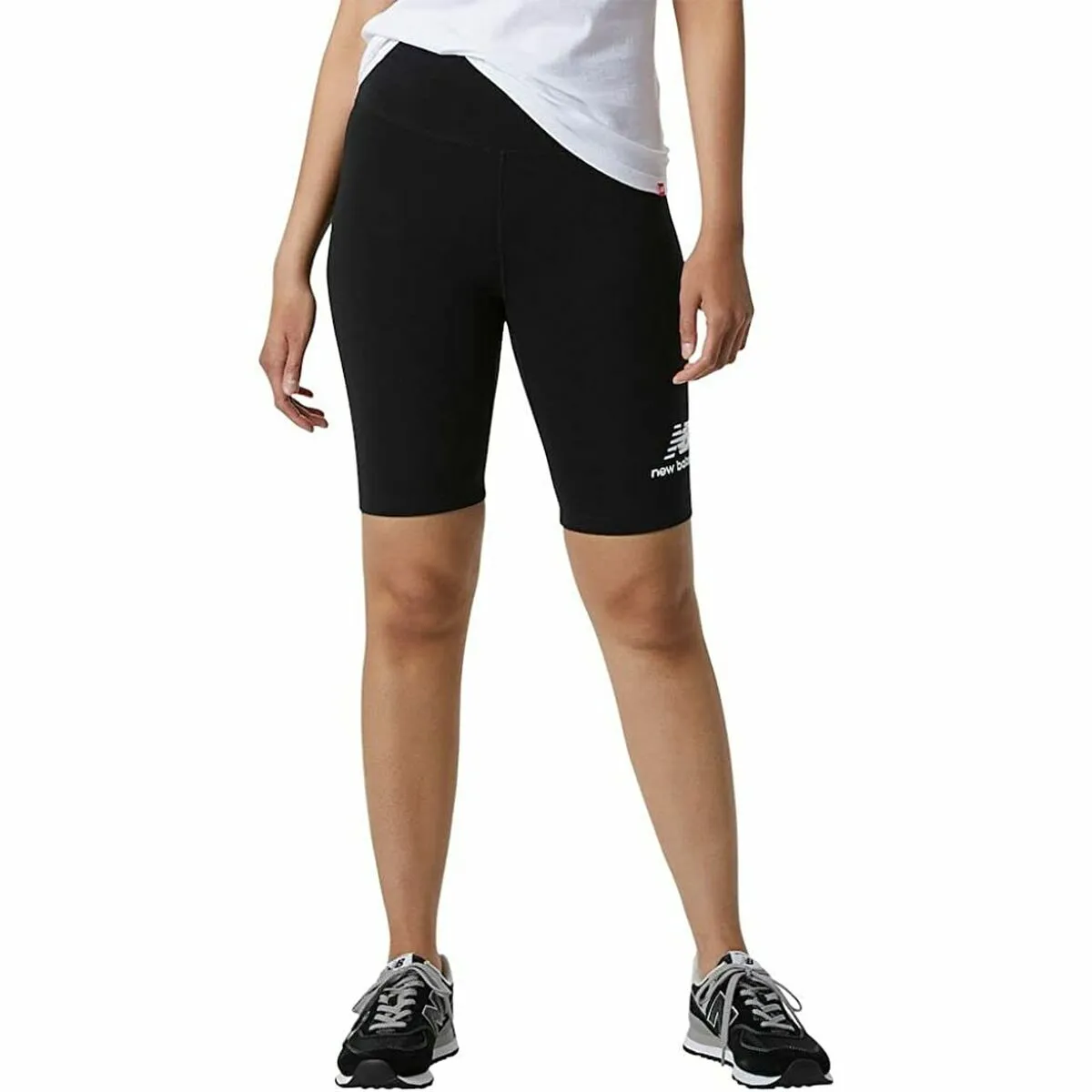 Leggings Sportivo da Donna New Balance Essentials Stacked Fitted Nero