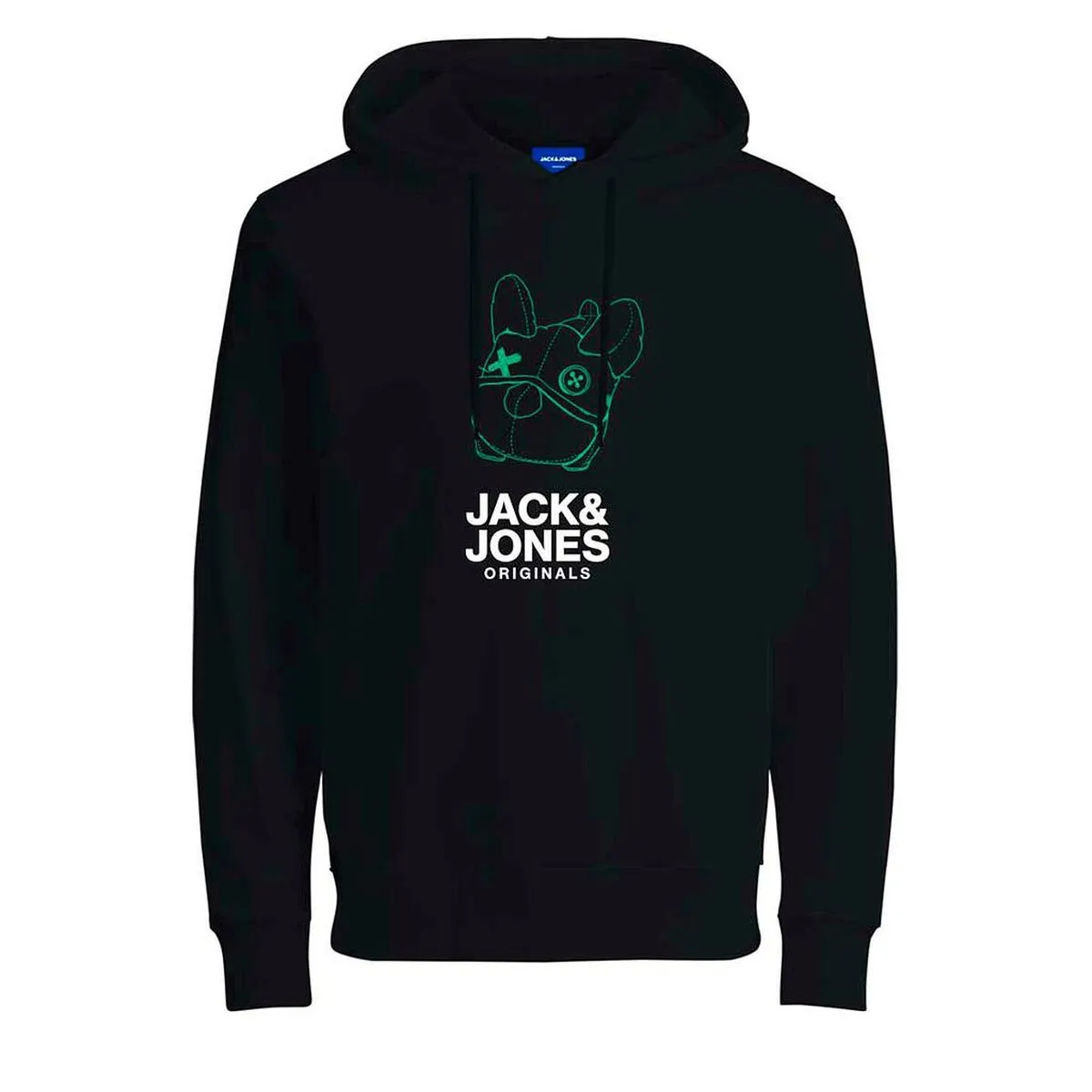 Felpa con Cappuccio Uomo  JORPAL SWEAT HOOD FST  Jack & Jones 2310015  Nero