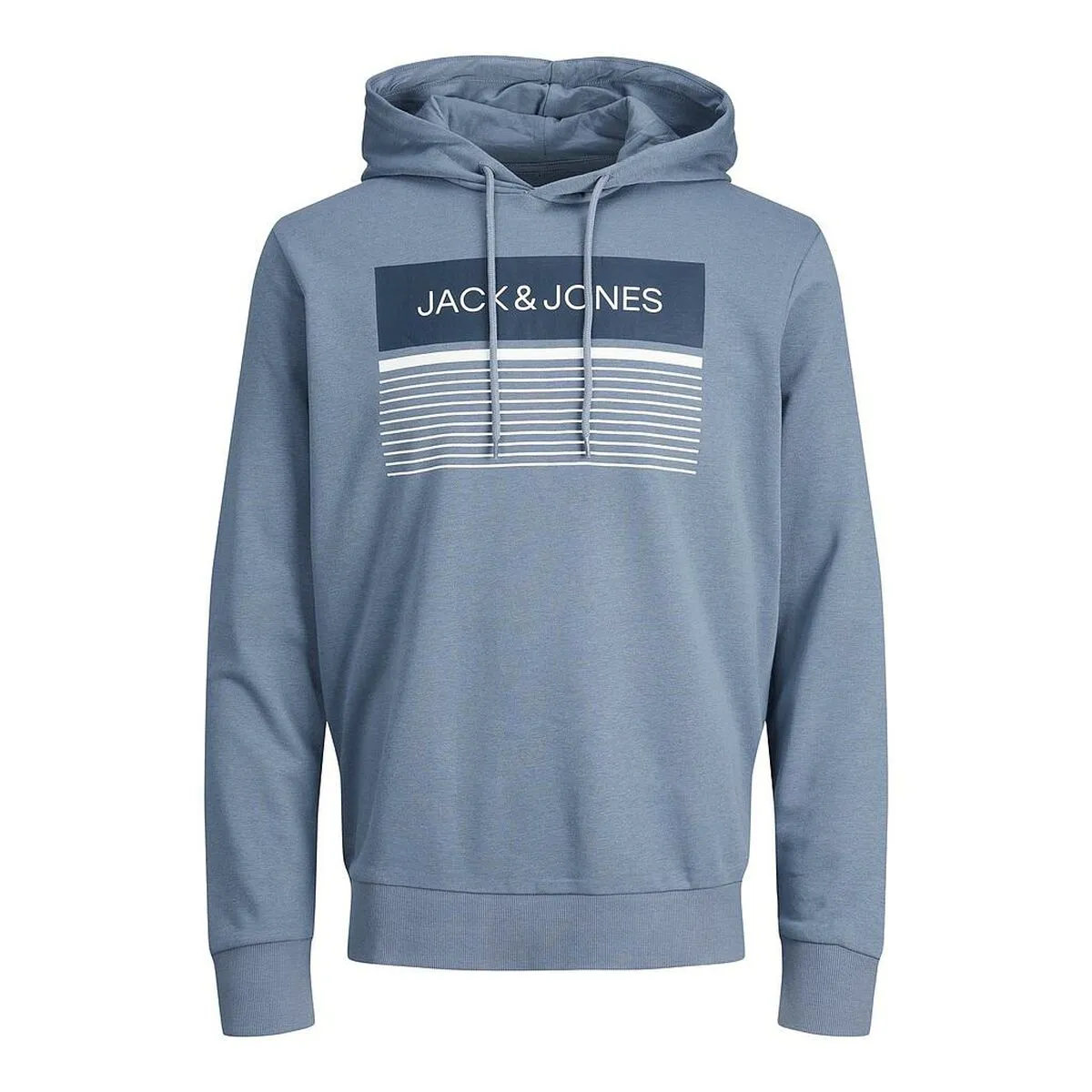 Felpa con Cappuccio Uomo  JJTRAVIS Jack & Jones 12223700 Azzurro