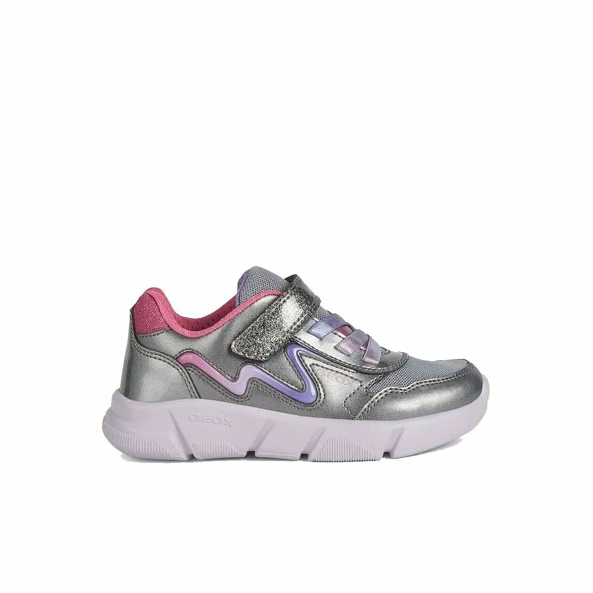 Scarpe Sportive per Bambini Geox Aril Argentato Grigio