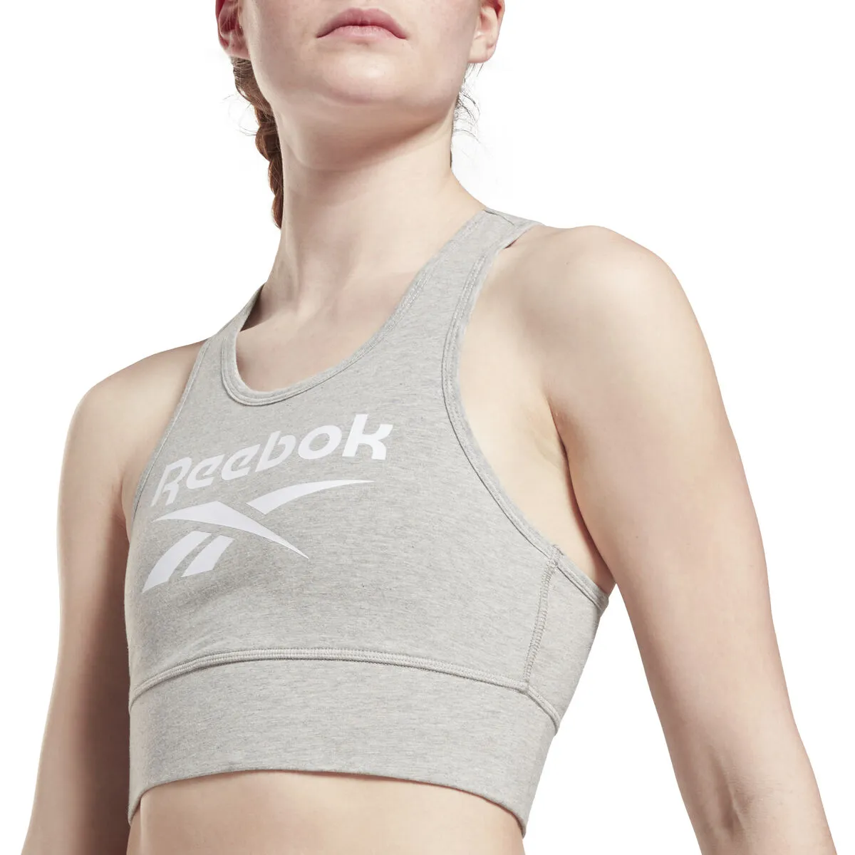 Top Sportivo Donna Reebok BRALET GR9393  Grigio