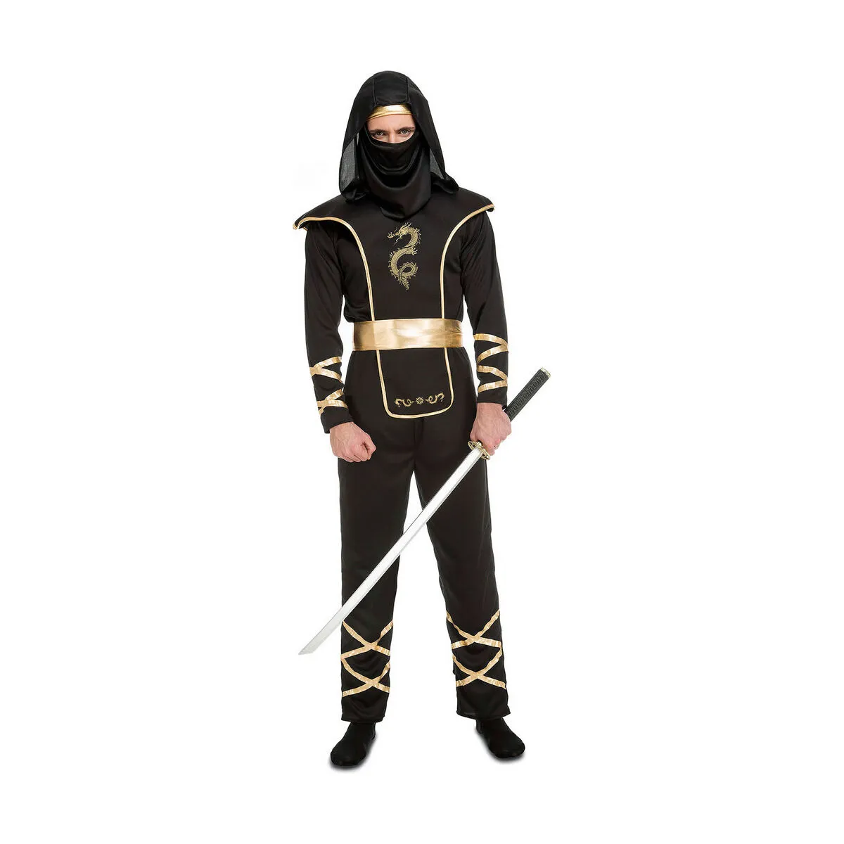 Costume per Adulti My Other Me Nero Ninja (5 Pezzi)