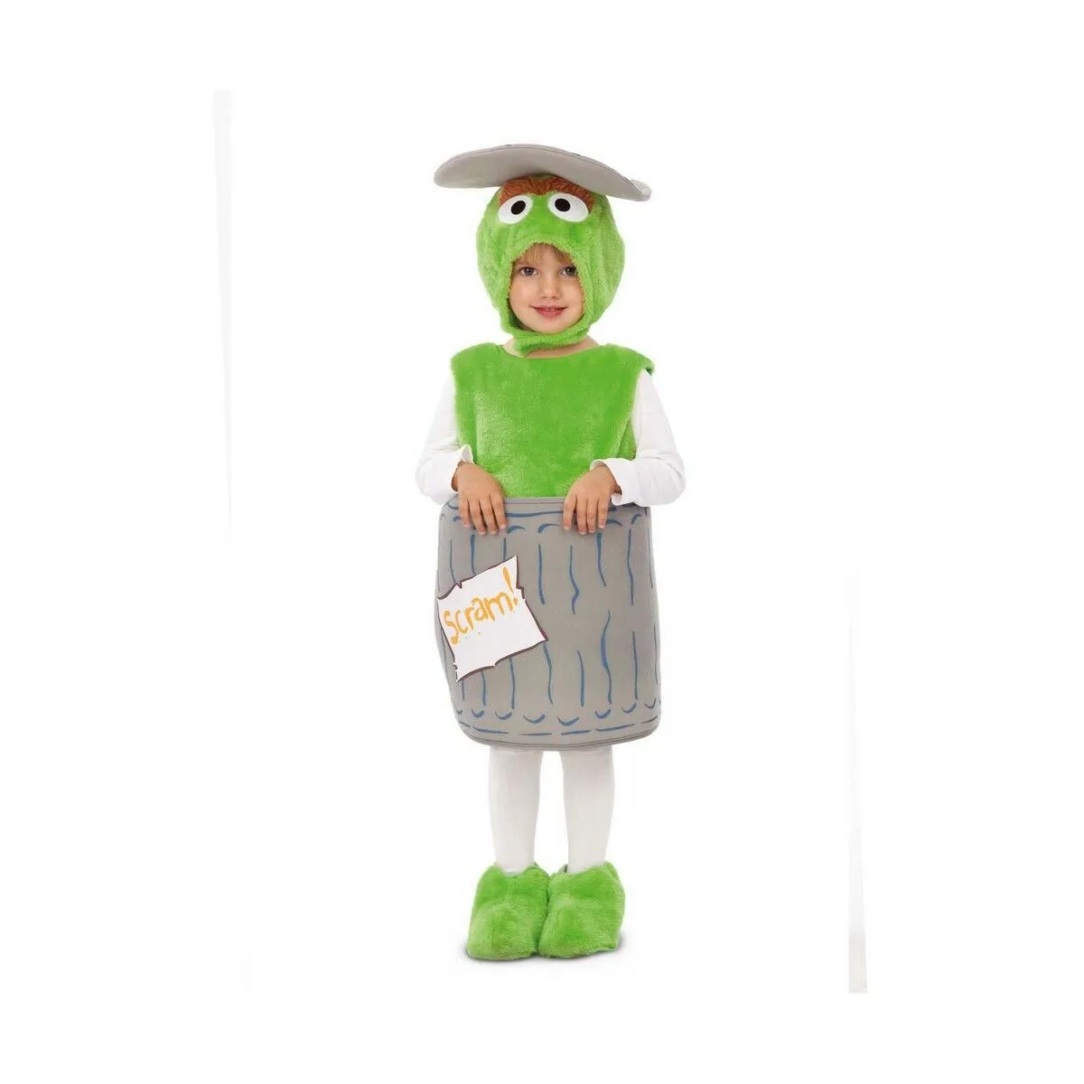 Costume per Neonati My Other Me Oscar the Grouch Sesame Street Verde (4 Pezzi)