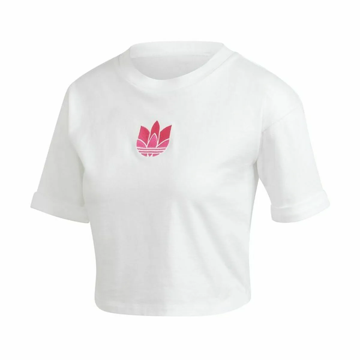 Maglia a Maniche Corte Donna Adidas Adicolor 3D Trefoil Bianco