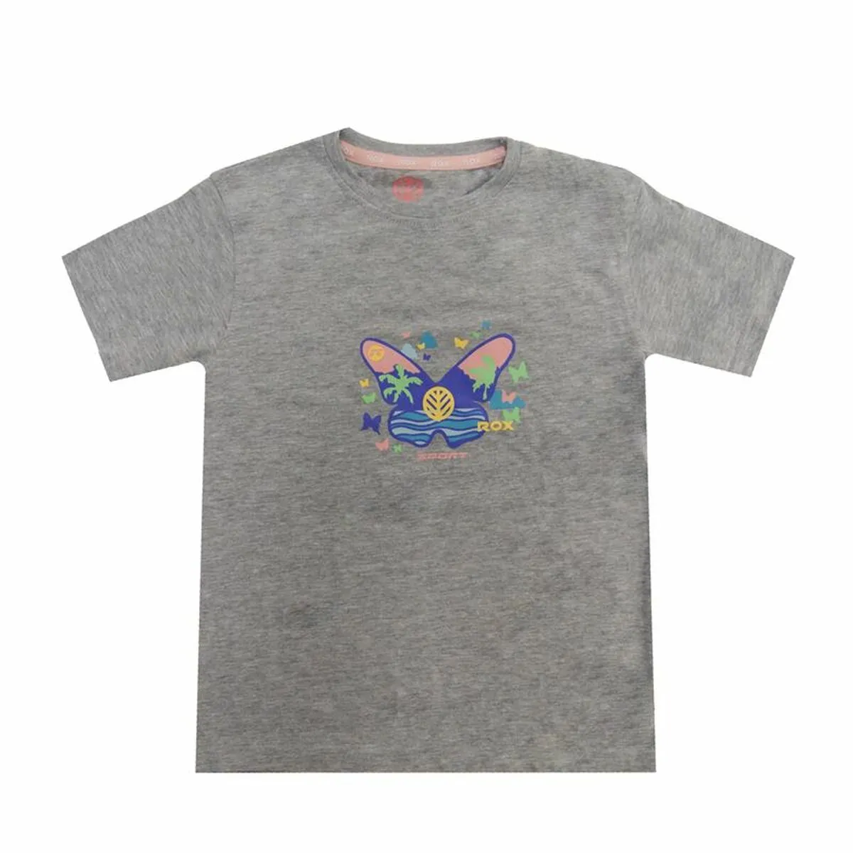 Maglia a Maniche Corte per Bambini Rox Butterfly Grigio chiaro