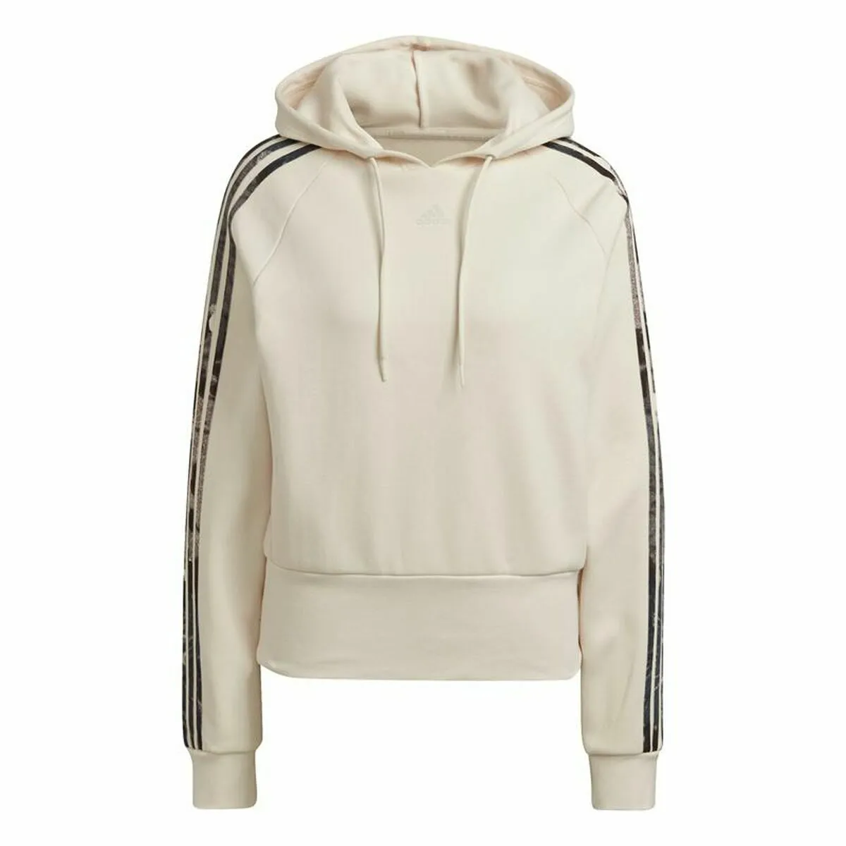 Felpa con Cappuccio Donna Adidas AllOver Print Beige