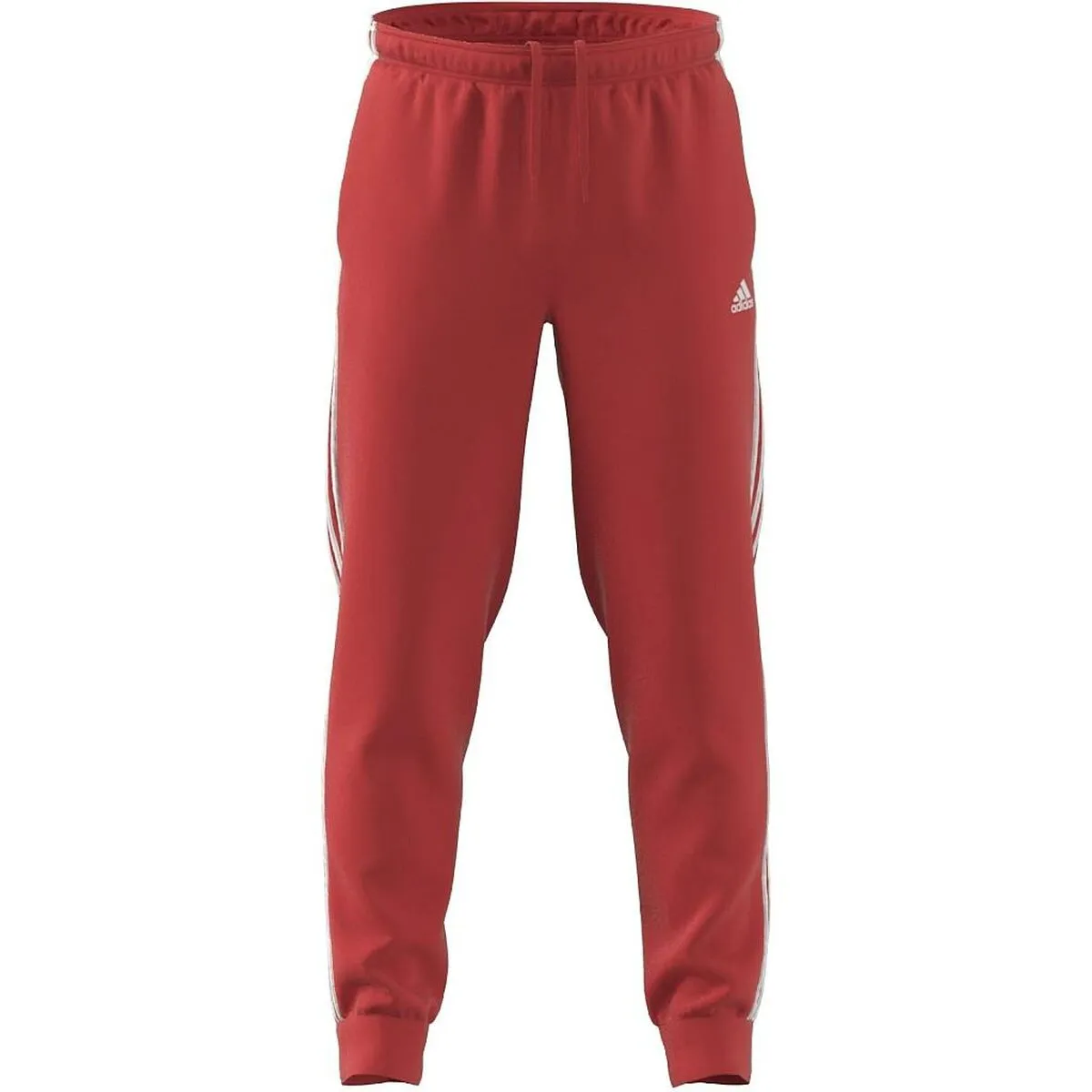 Pantalone di Tuta per Adulti Adidas M 3S JOG TP TRI H47056  Rosso Uomo