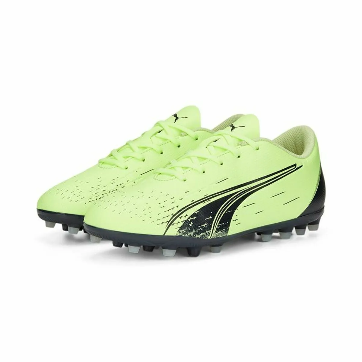 Scarpe da Calcio per Bambini Puma Ultra Play MG Jr Verde limone Unisex