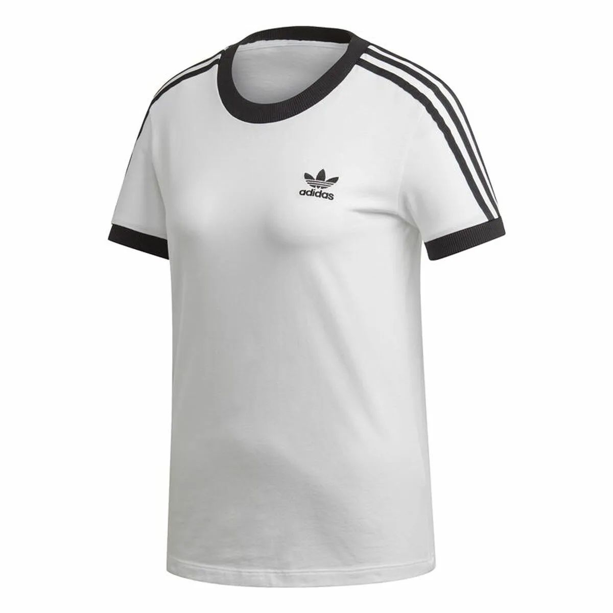 Maglia a Maniche Corte Donna Adidas 3 stripes Bianco (36)