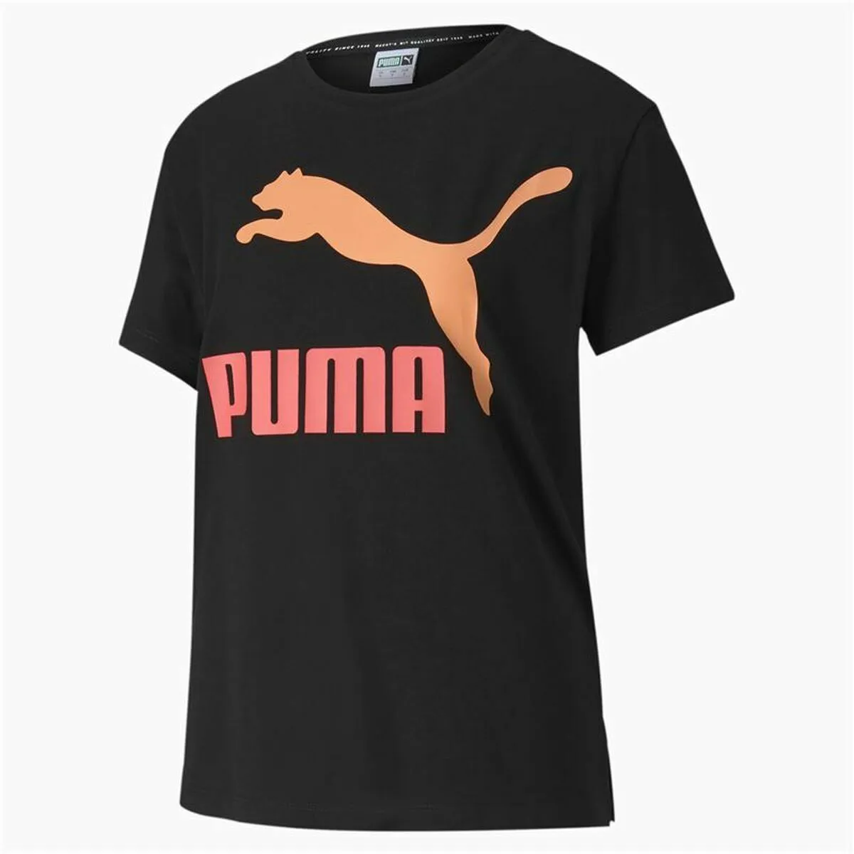 Maglia a Maniche Corte Donna Puma Classics Logo Tee Nero