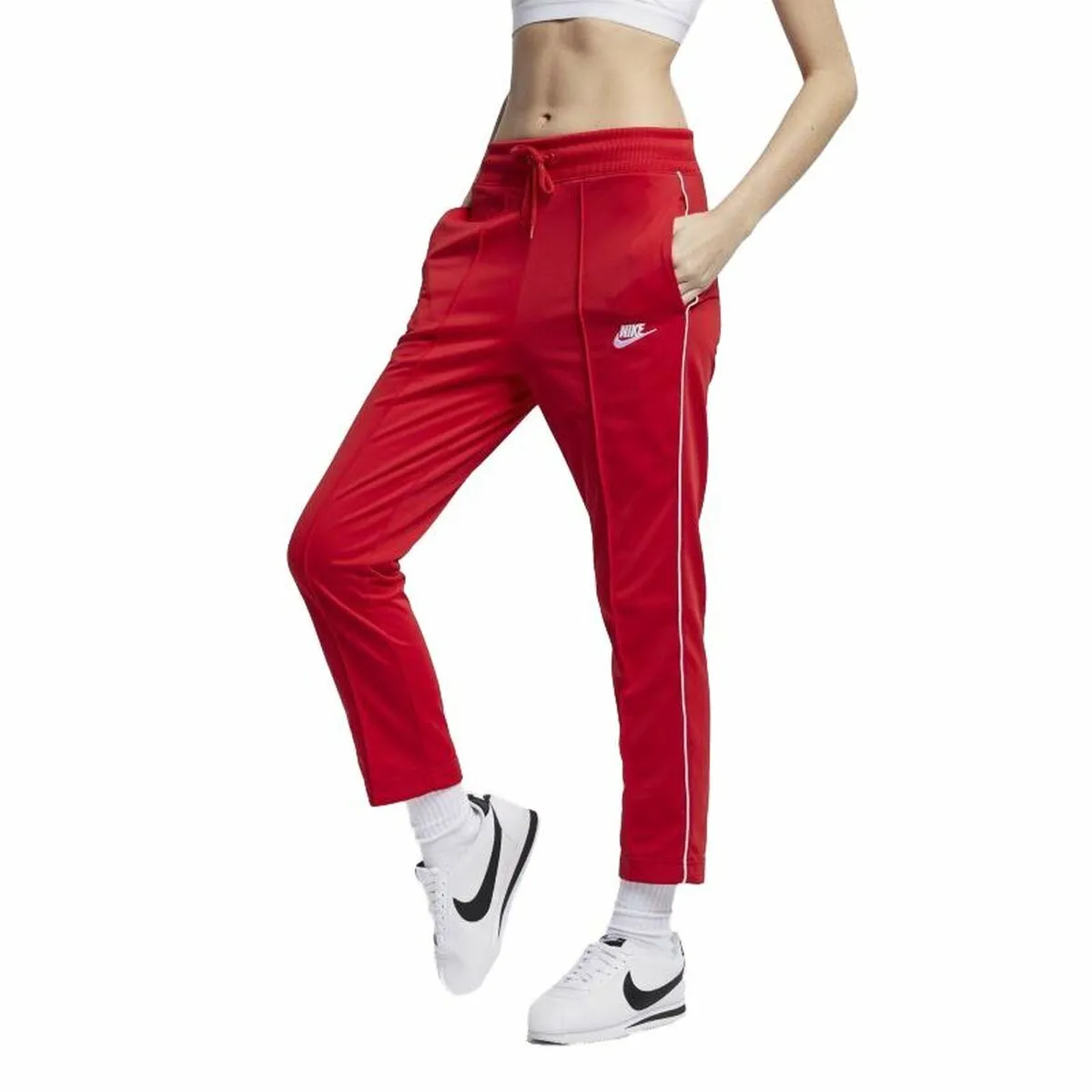 Pantalone di Tuta per Adulti Nike Sportswear Heritage Donna Rosso Cremisi