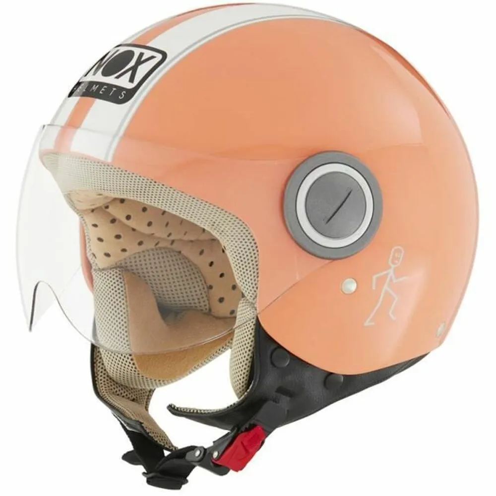 Casco Jet Nox N210 Arancio/Bianco