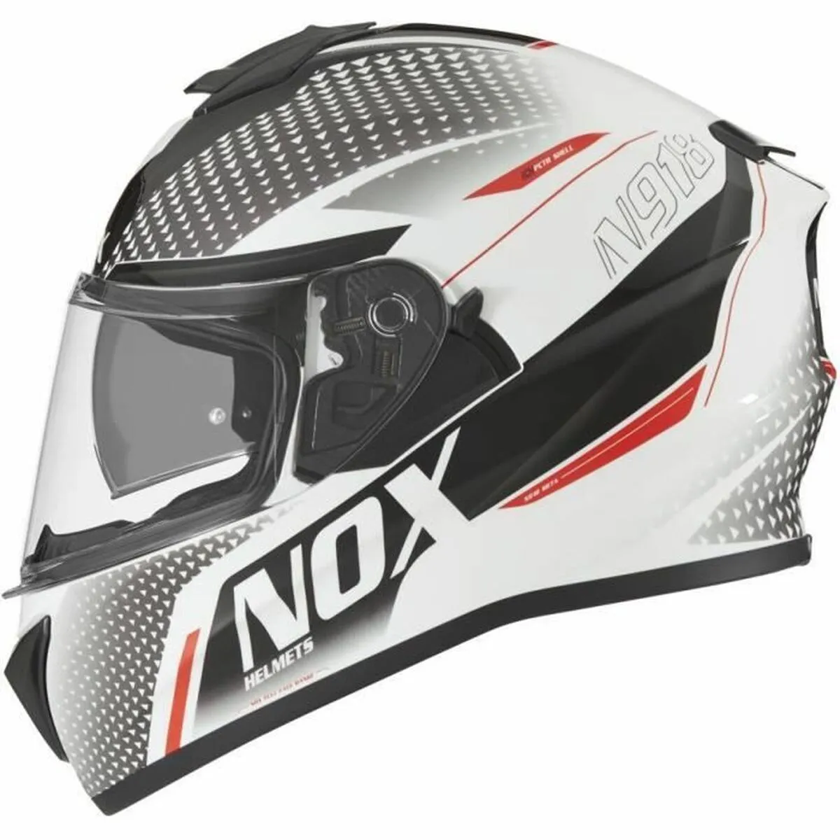 Casco Integrale Nox N918 Meta Rojo/Blanco