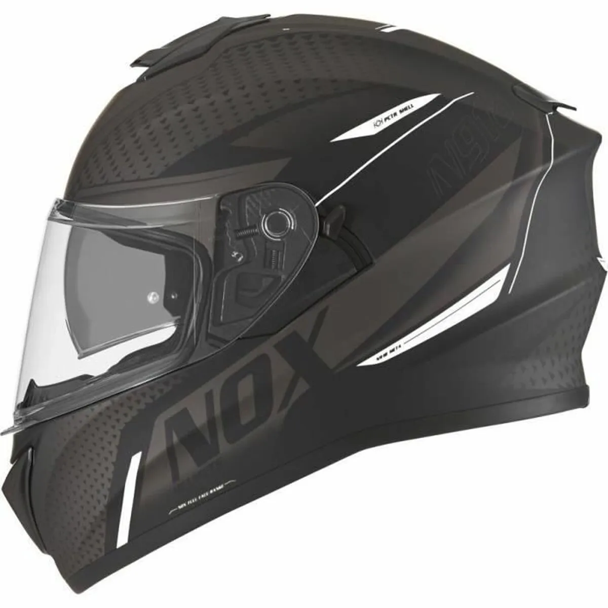 Casco Integrale Nox N918 Meta Nero/Bianco