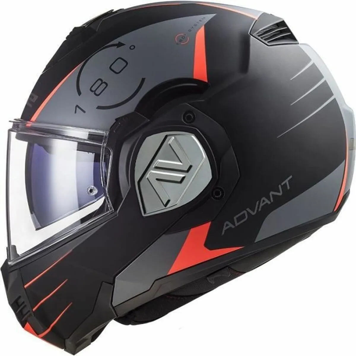 Casco Integrale LS2 Advant Nero/Rosso Componibile