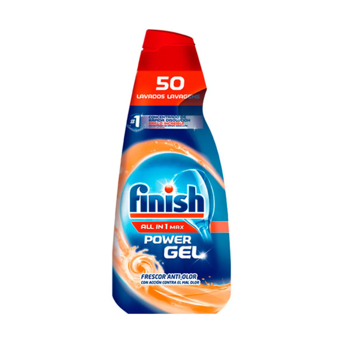 Detersivo per Lavastoviglie Finish Power Gel All-in-one Fresh Burst (50 Lavaggi) 