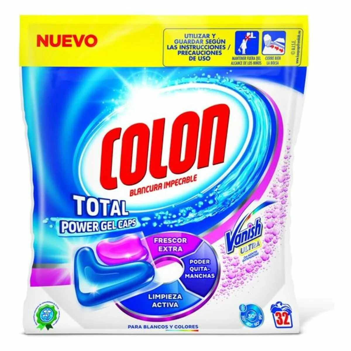 Detersivo per Bucato Colon Total Power Vanish (32 Lavaggi)