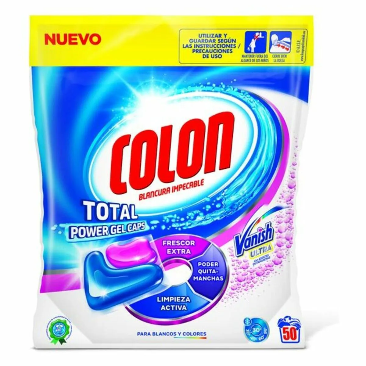 Detersivo per Bucato Colon Total Power Vanish (50 Lavaggi)