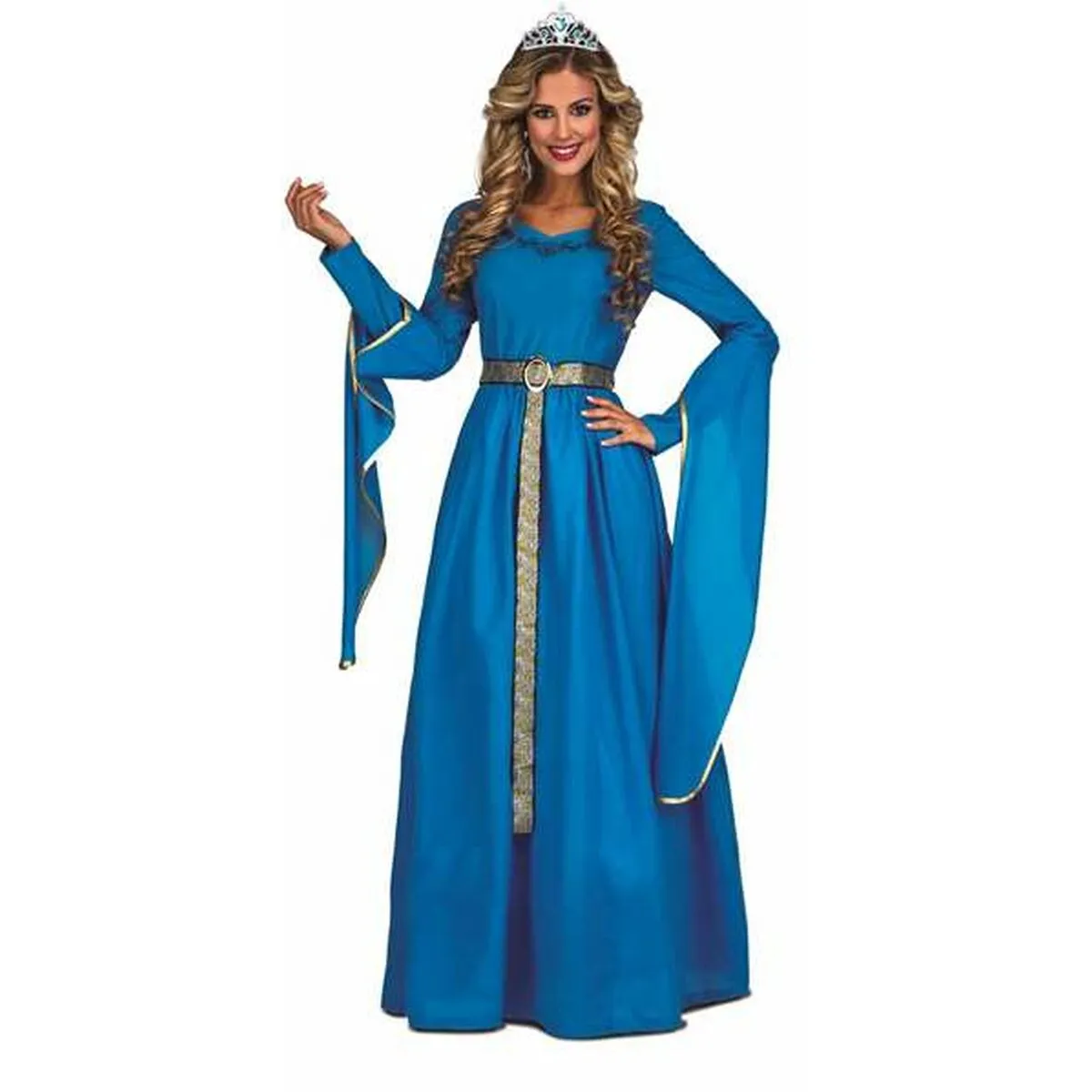 Costume per Adulti My Other Me Azzurro Principessa Medievale 2 Pezzi