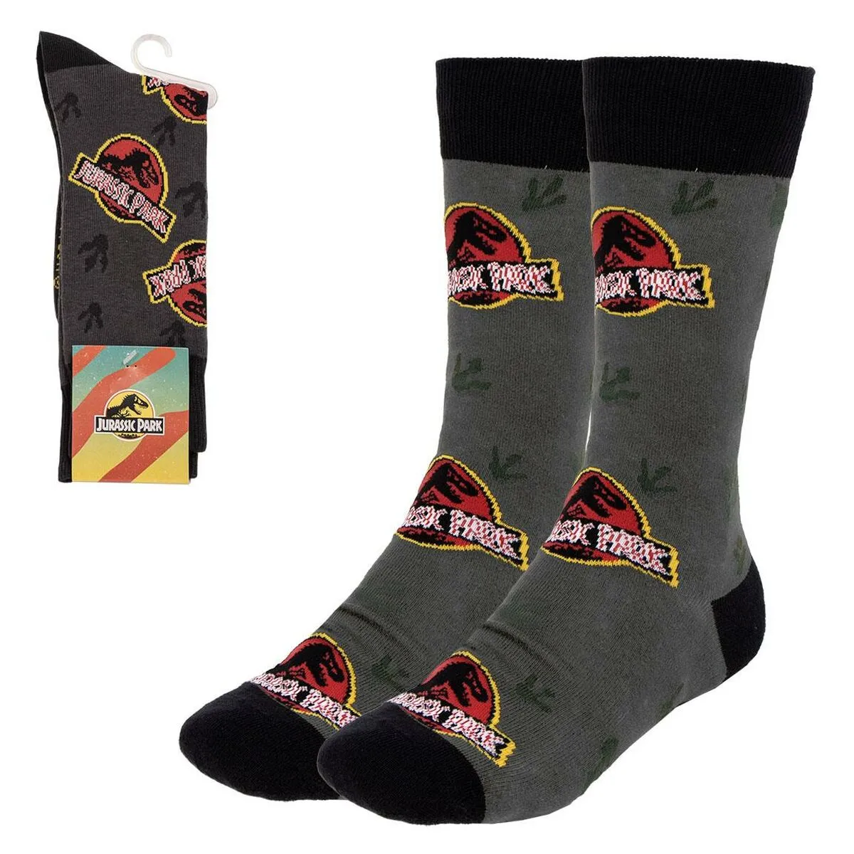 Calzini Jurassic Park Unisex Verde scuro