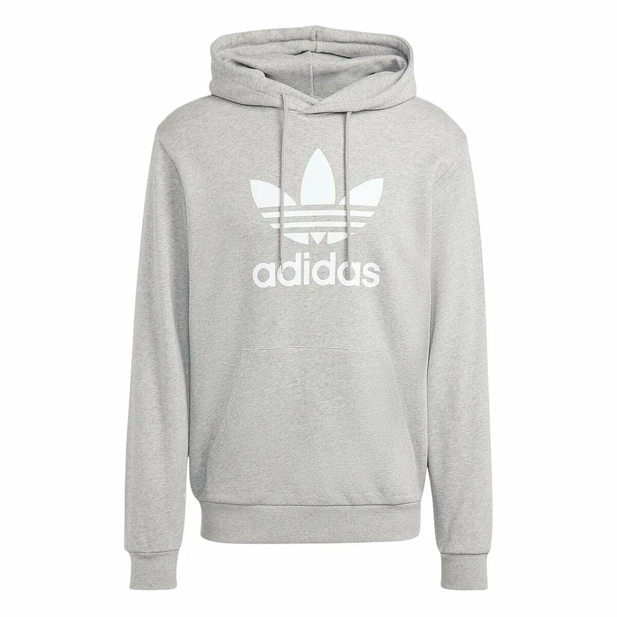 Felpa con Cappuccio Uomo Adidas TREFOIL HOODY IA4884 Grigio