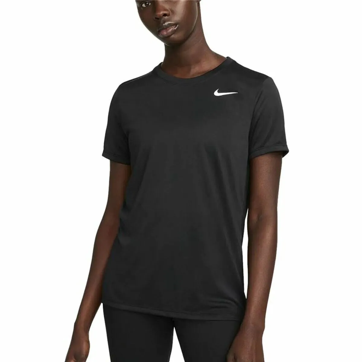 Maglia a Maniche Corte Donna Nike Dri-FIT  Nero