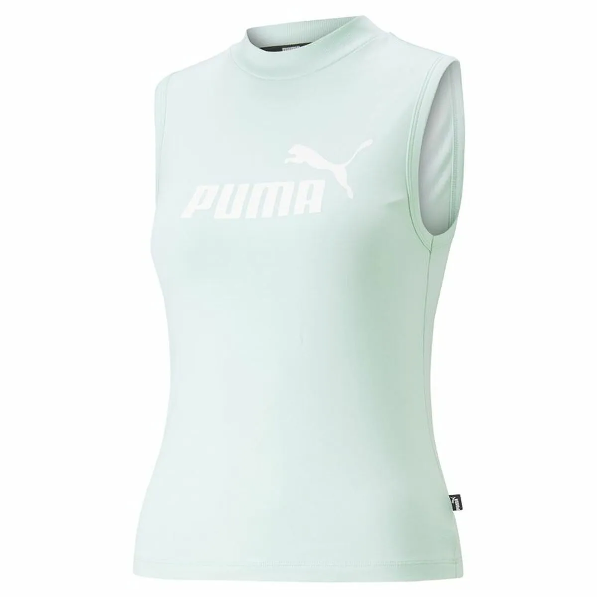 Maglia a Maniche Corte Donna Puma Slim Logo Tank Acquamarina