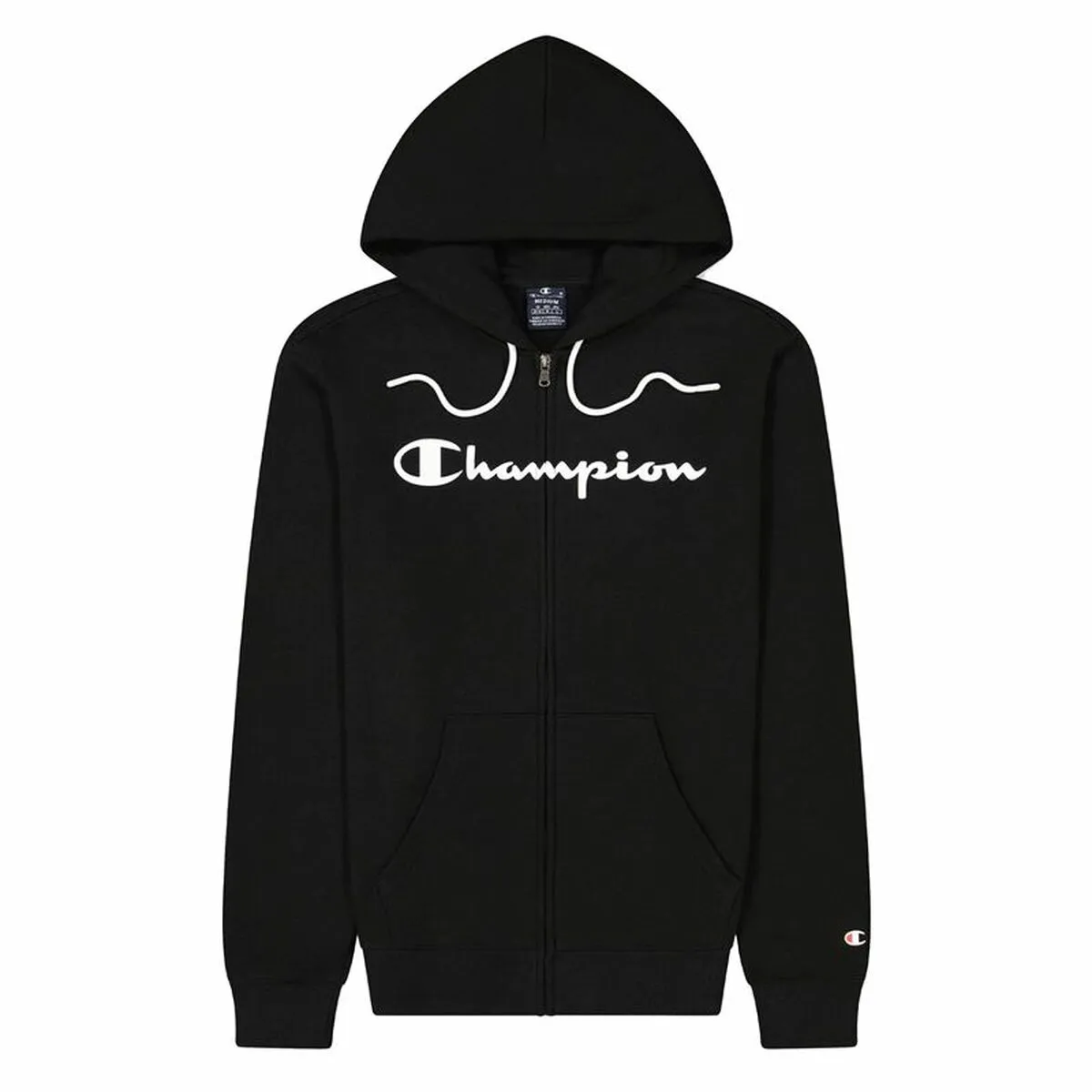 Felpa con Cappuccio Uomo Champion Hooded Full Zip Nero