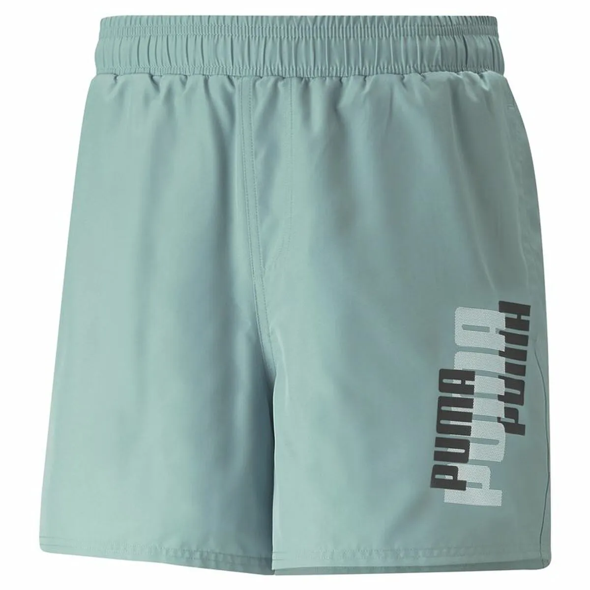 Pantaloni Corti Sportivi da Uomo Puma Ess+ Logo Power Acquamarina