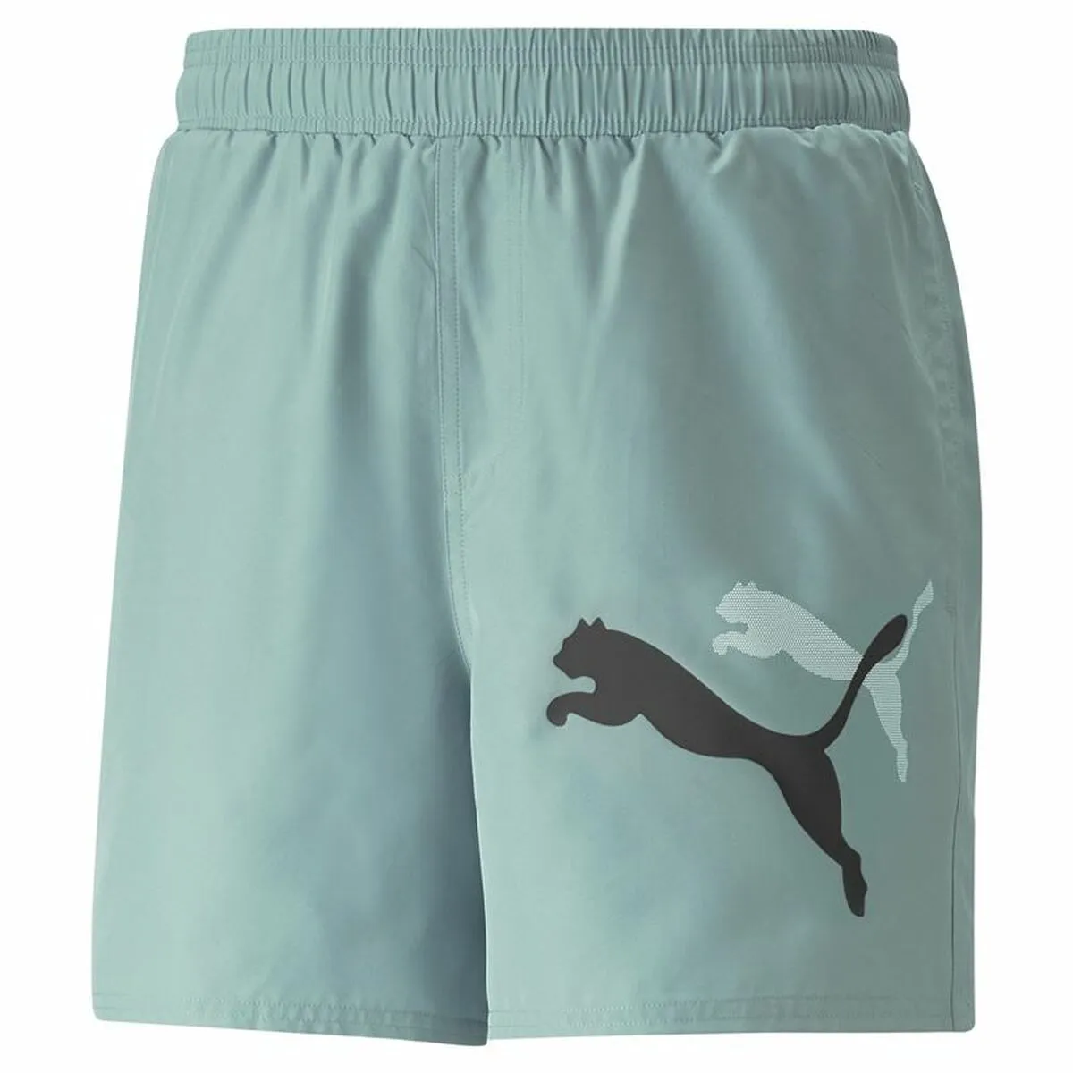 Pantaloni Corti Sportivi da Uomo Puma Ess+ Logo Power Cat For All Time Acquamarina Azzurro Verde