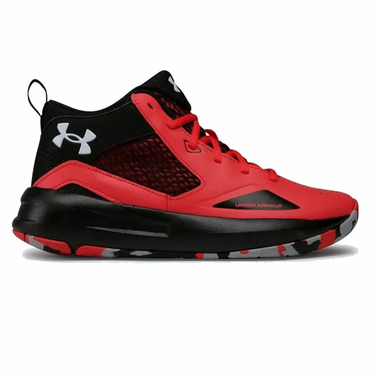 Scarpe da Basket per Adulti Under Armour Lockdown 5 Nero Rosso