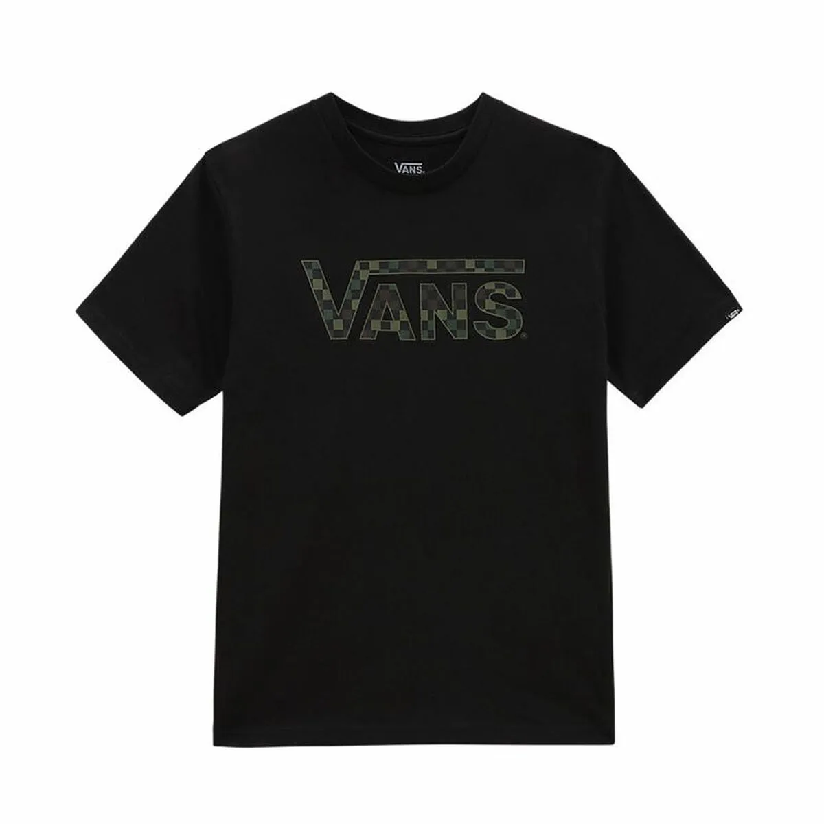 Maglia a Maniche Corte Bambino Vans Checkered Vans-B Nero