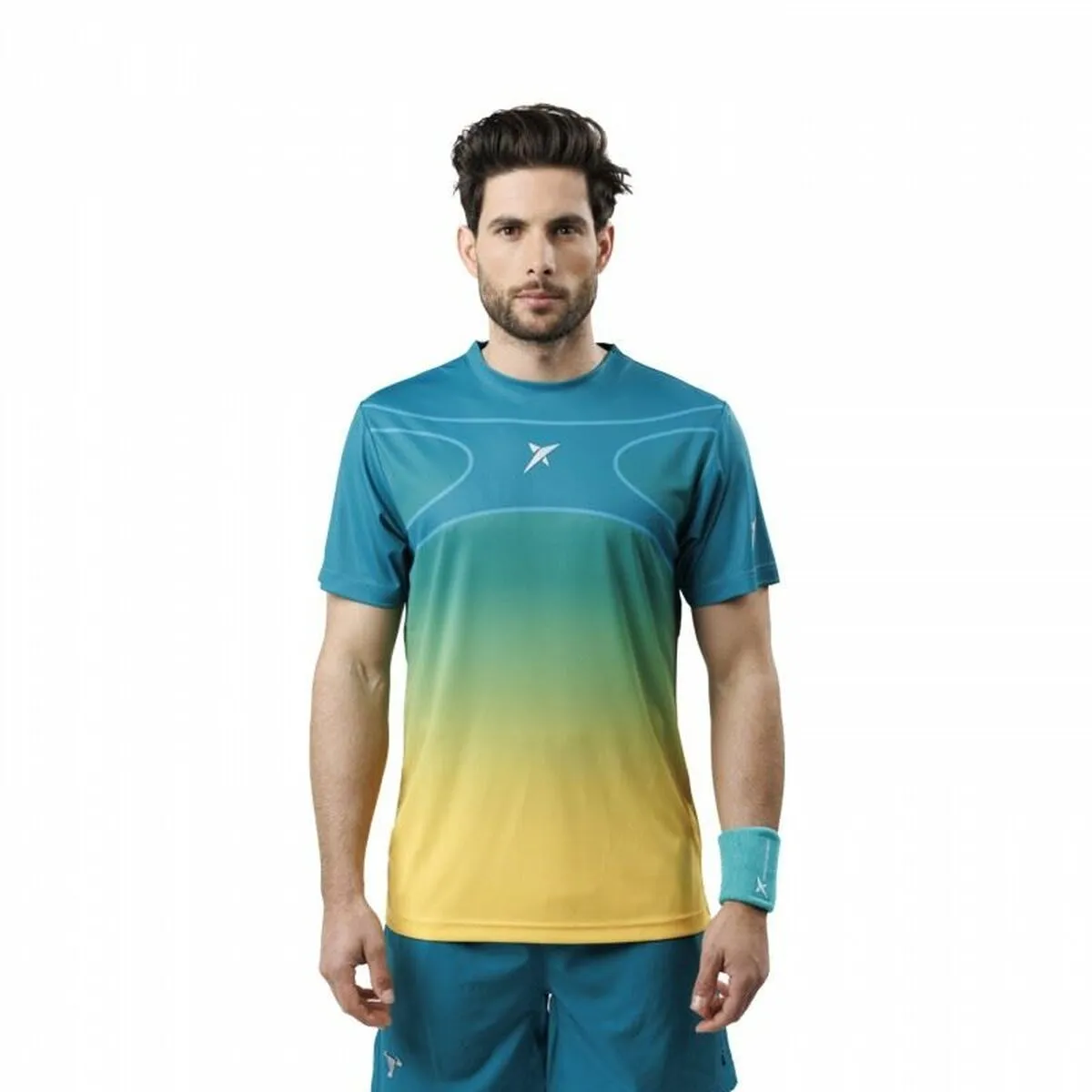 Maglia a Maniche Corte Uomo Drop Shot Alsai Campa Acquamarina