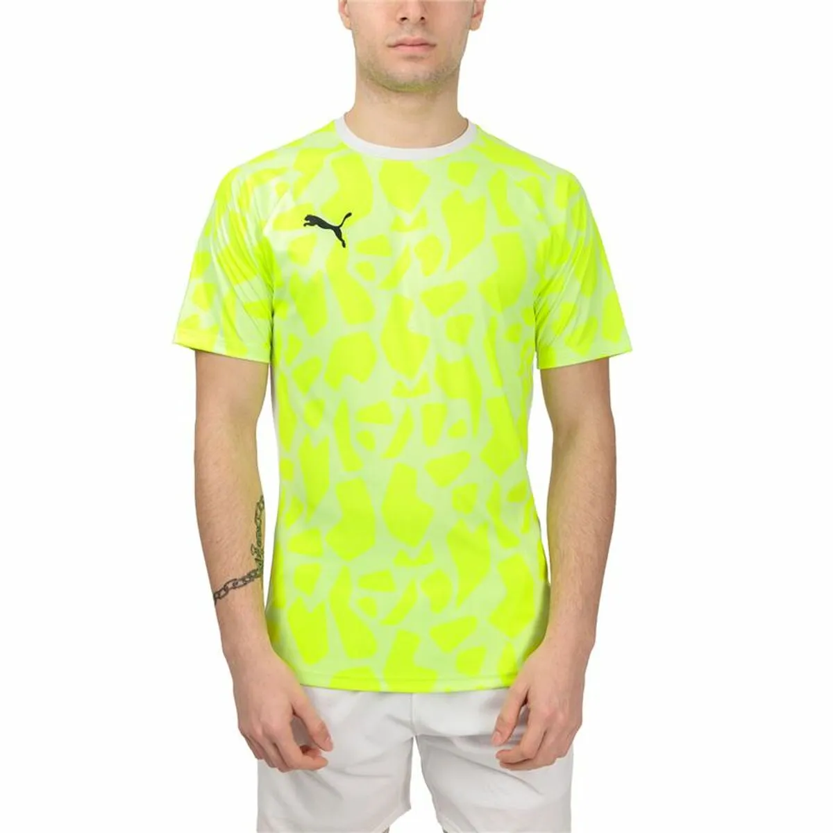 Maglia a Maniche Corte Uomo Puma Teamliga Giallo Padel