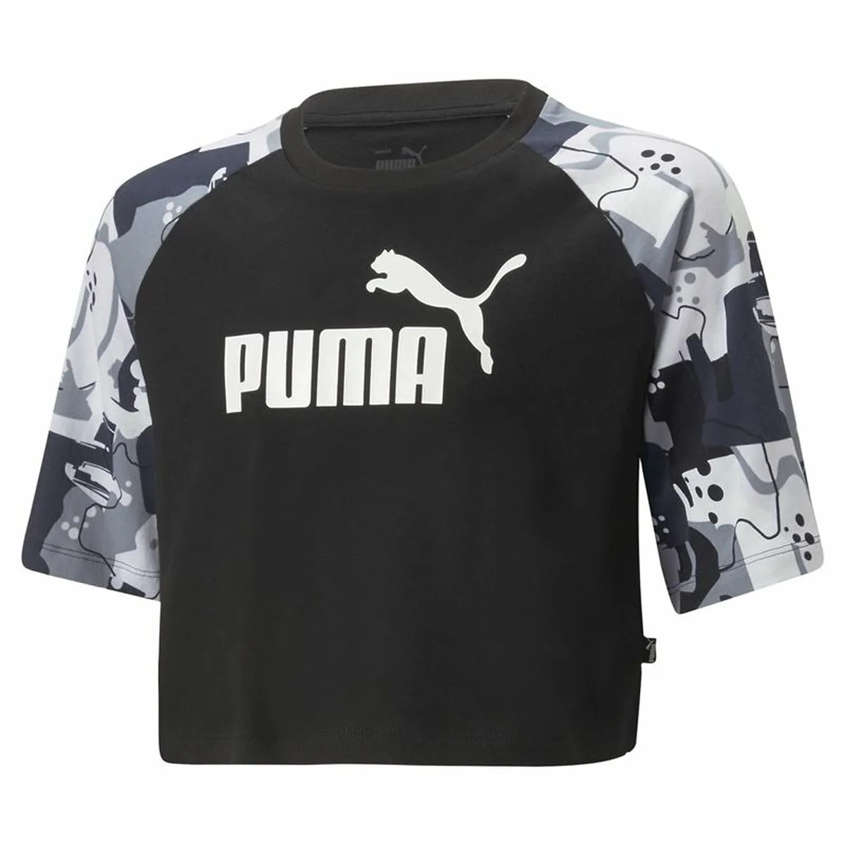 Maglia a Maniche Corte per Bambini Puma Ess+ Street Art Nero