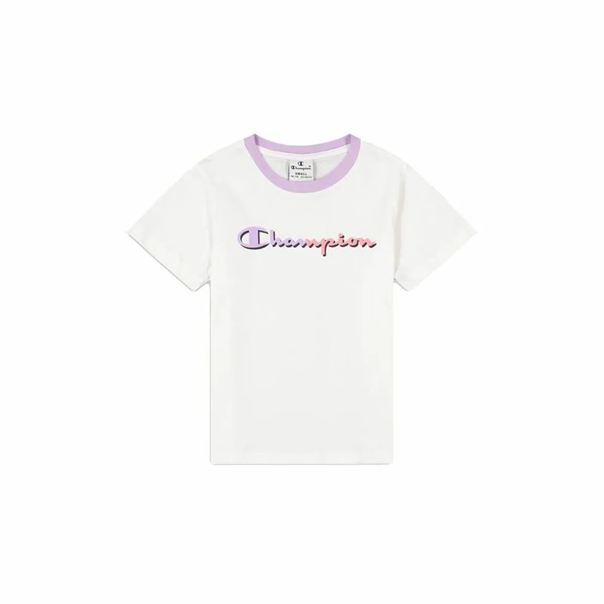 Maglia a Maniche Corte per Bambini Champion Crewneck Bianco