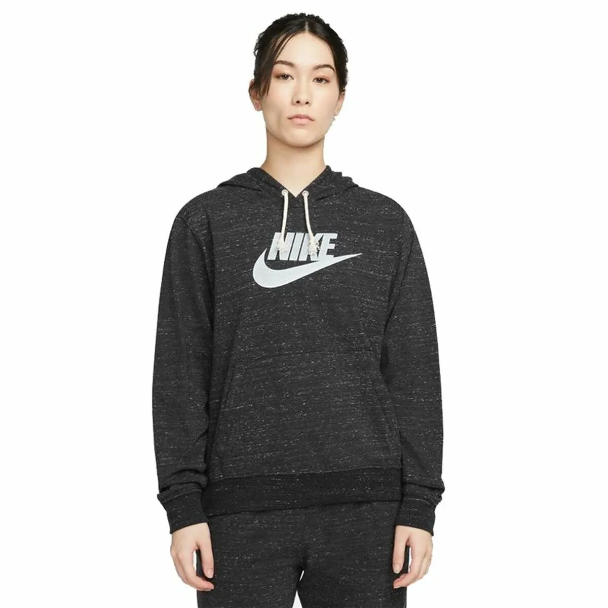 Felpa con Cappuccio Donna Nike Sportswear Gym Vintage Nero