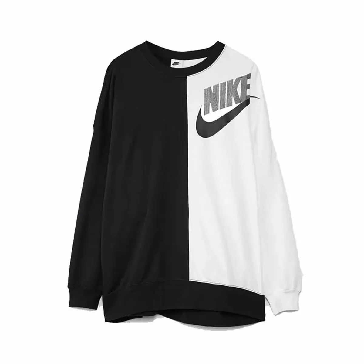 Felpa senza Cappuccio Donna Nike Sportswear Bianco Nero