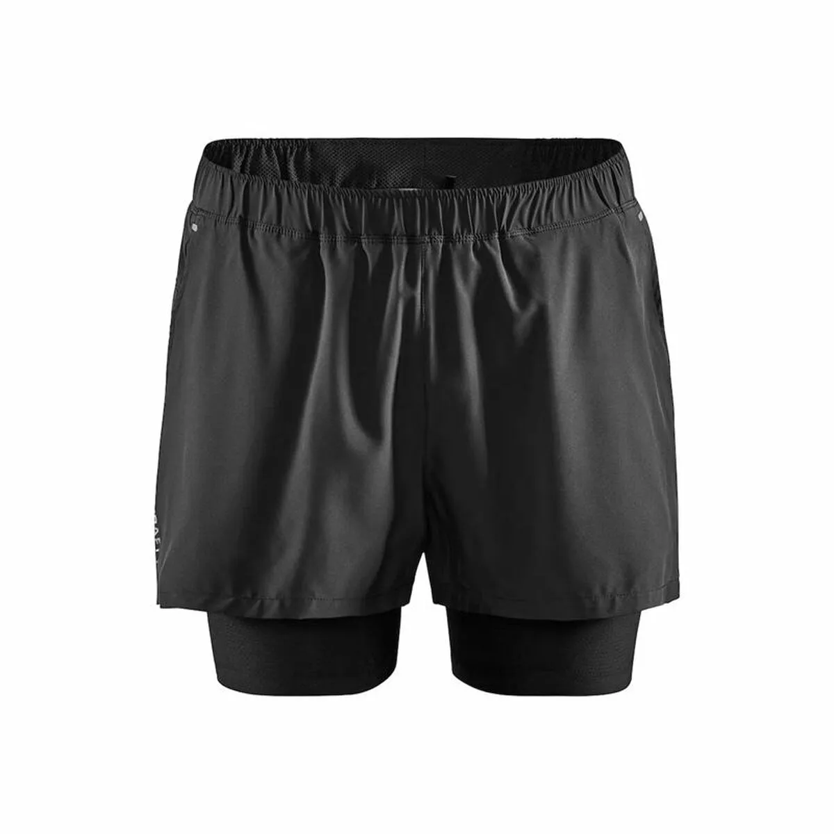 Pantaloni Corti Sportivi da Uomo Craft Craft Adv Essence 2-In-1 Stretch Nero