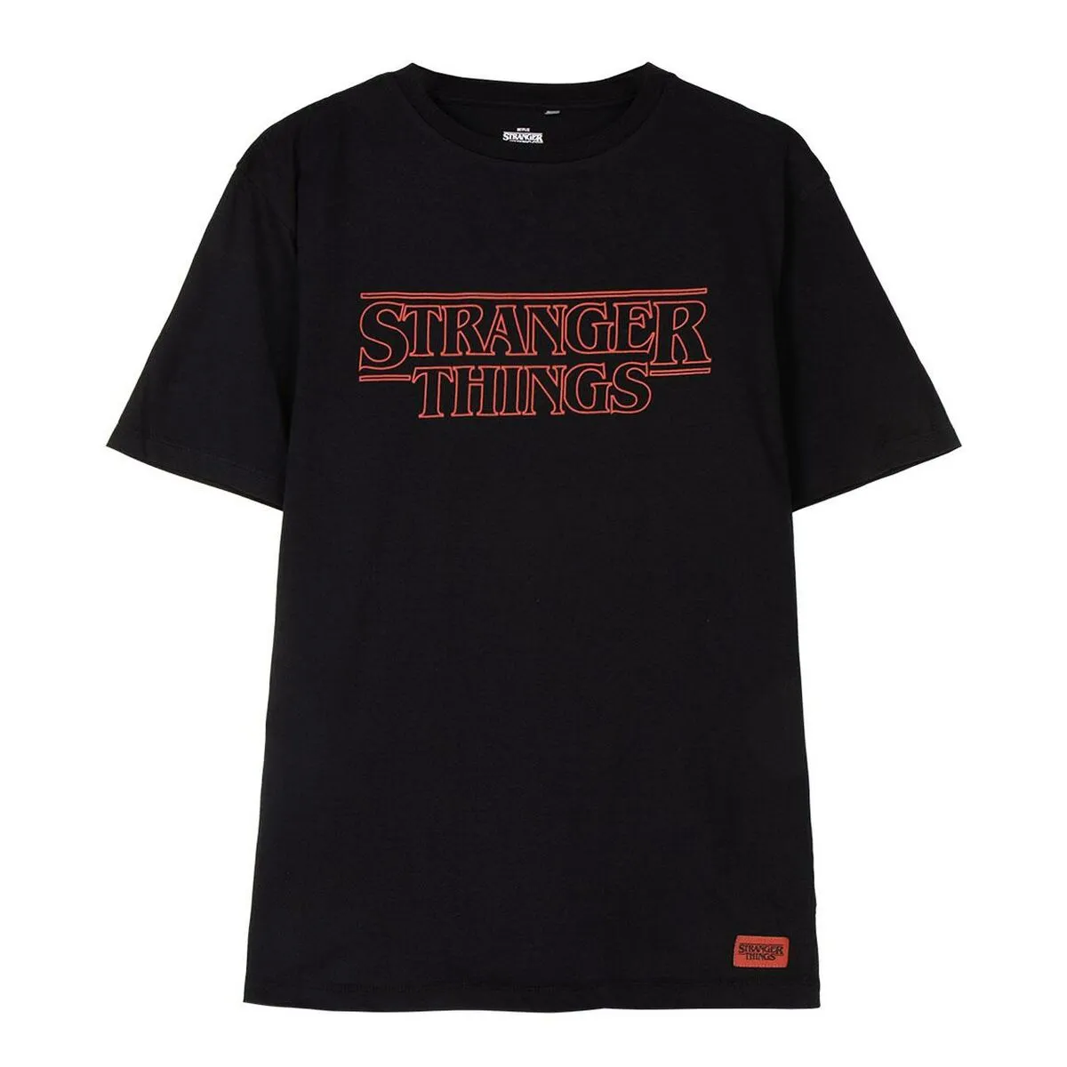 Maglia a Maniche Corte per Bambini Stranger Things Nero