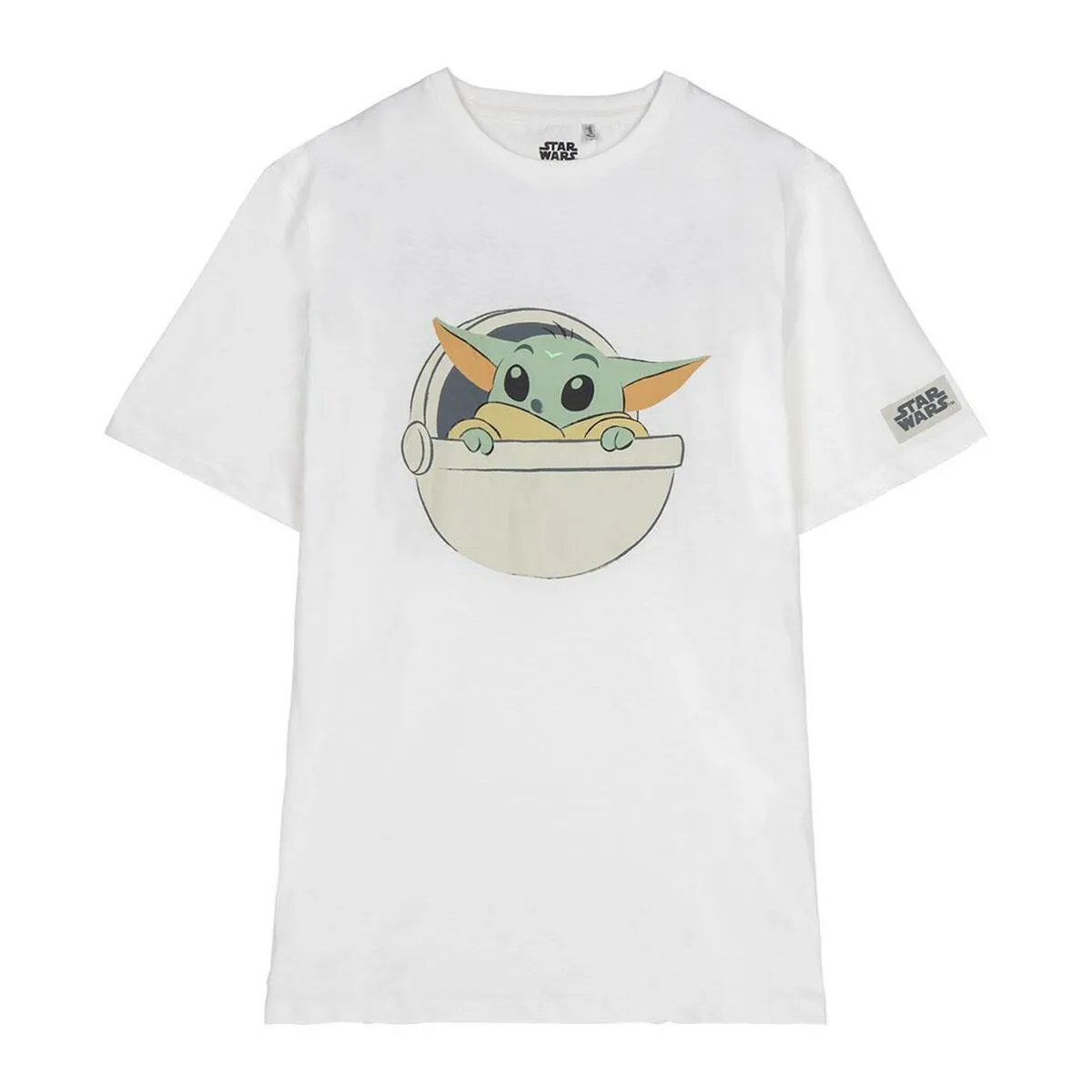 Maglia a Maniche Corte per Bambini The Mandalorian Bianco