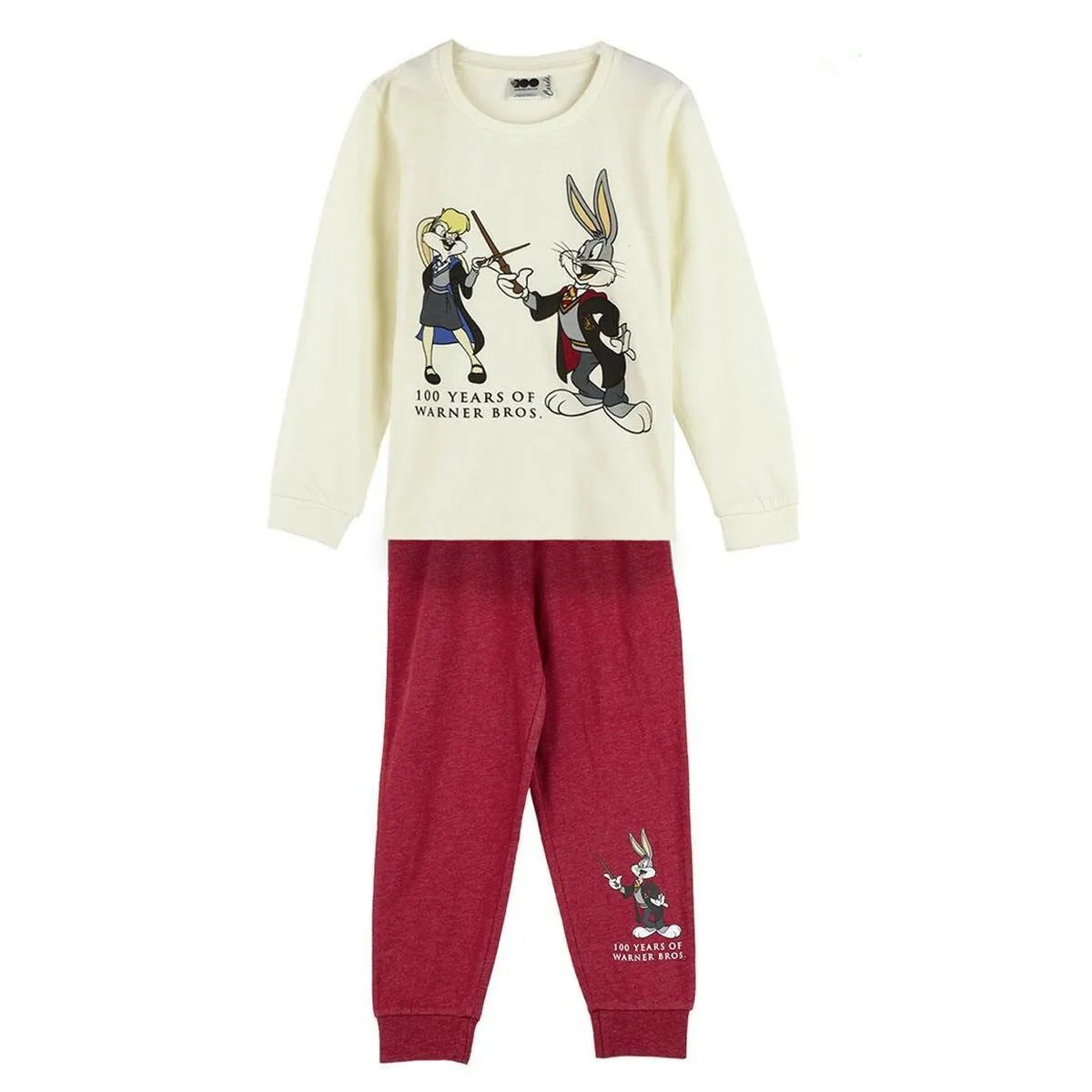 Pigiama Per bambini Warner Bros Rosso Beige