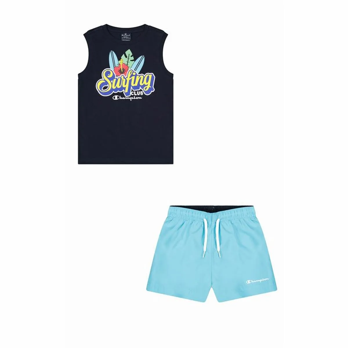 Completo Sportivo per Bambini Champion Azzurro 2 Pezzi