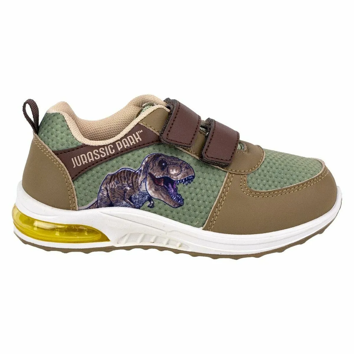 Scarpe Sportive con LED Jurassic Park Velcro Verde